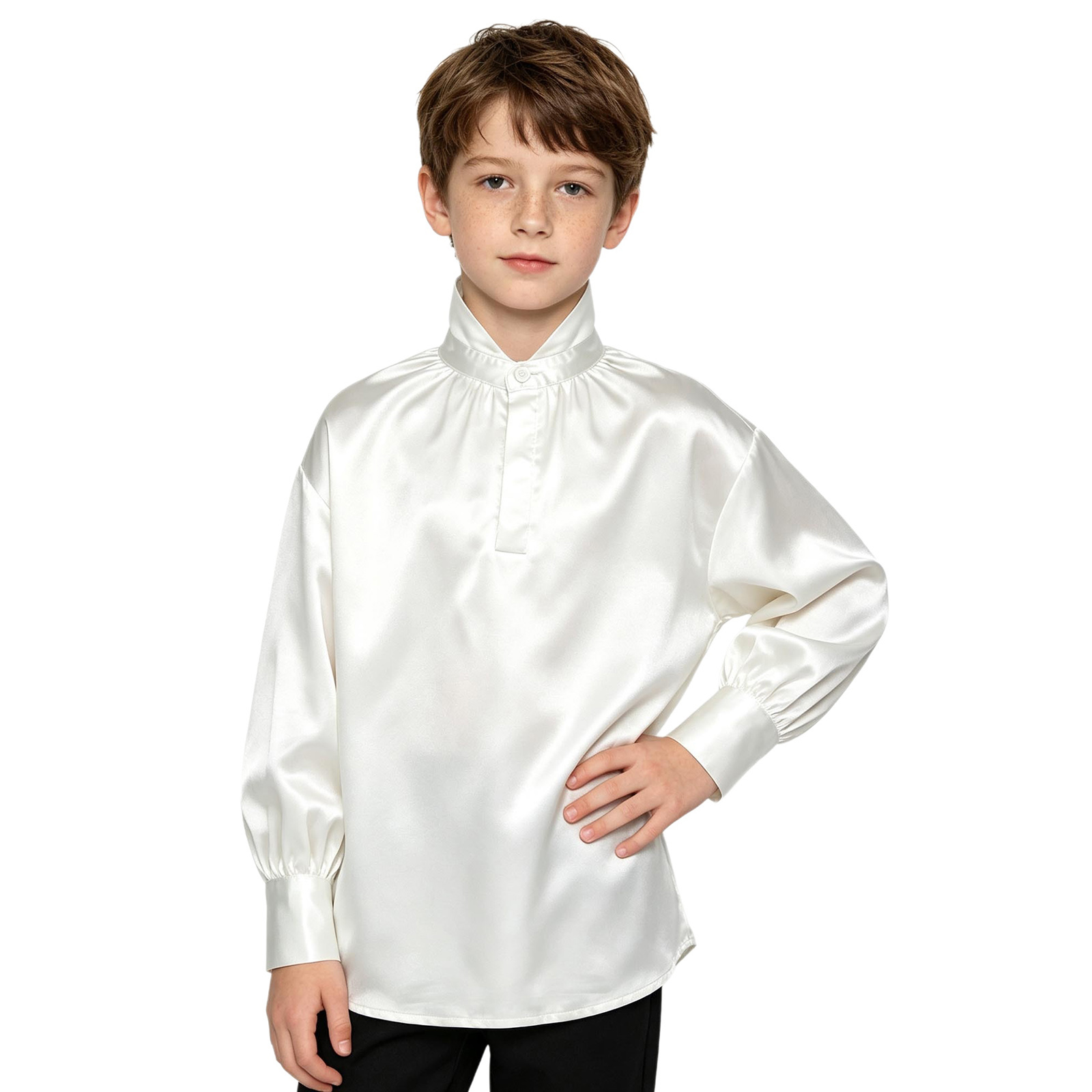 男の子用、ヴィンテージ・ルネサンス風シャツ、長袖、フォーマル - Blouses のレビューと価格