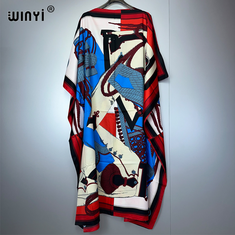 WINYI 夏カフタンアフリカ女性自由奔放に生きるプリントビ - Boho Summer Beach Maxi Dress のレビューと価格